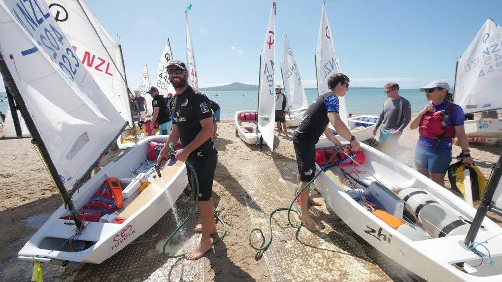 Emirates Team New Zealand's Sam Bell - Emirates Team NZ at the Toyota NZ Optimist Nationals © Hamish Hooper/Emirates Team NZ http://www.etnzblog.com