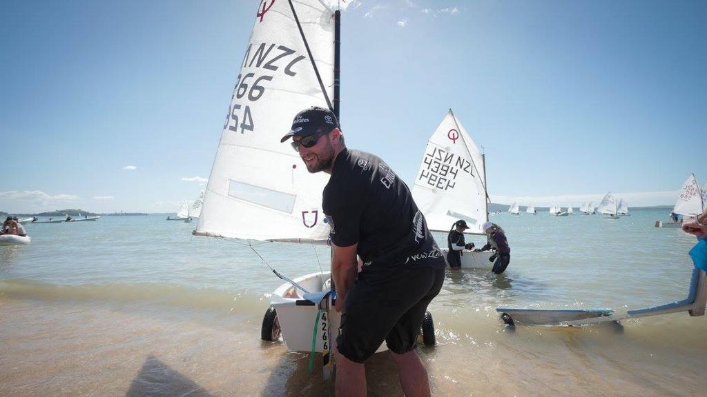 Emirates Team New Zealand's Guy Endean - Emirates Team NZ at the Toyota NZ Optimist Nationals © Hamish Hooper/Emirates Team NZ http://www.etnzblog.com