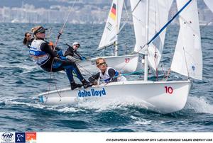  - Day 1, 2016 470 European Championship, Bay of Palma, Mallorca, Spain photo copyright  Jesus Renedo / Sailing Energy http://www.sailingenergy.com/ taken at  and featuring the  class