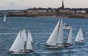 The Pen Duicks set sail for Plymouth. - 2016 Transat Bakerly photo copyright Lloyd Images http://lloydimagesgallery.photoshelter.com/ taken at  and featuring the  class