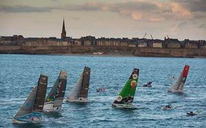 On Saturday 23rd April at 2000 CET, The Transat bakerly fleet embarked on the 130nm Warm-Up leg to Plymouth. - 2016 Transat Bakerly photo copyright Lloyd Images http://lloydimagesgallery.photoshelter.com/ taken at  and featuring the  class