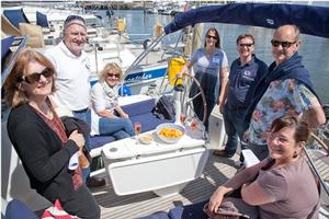 Comparing notes with fellow cruisers photo copyright Clare Pengelly taken at  and featuring the  class