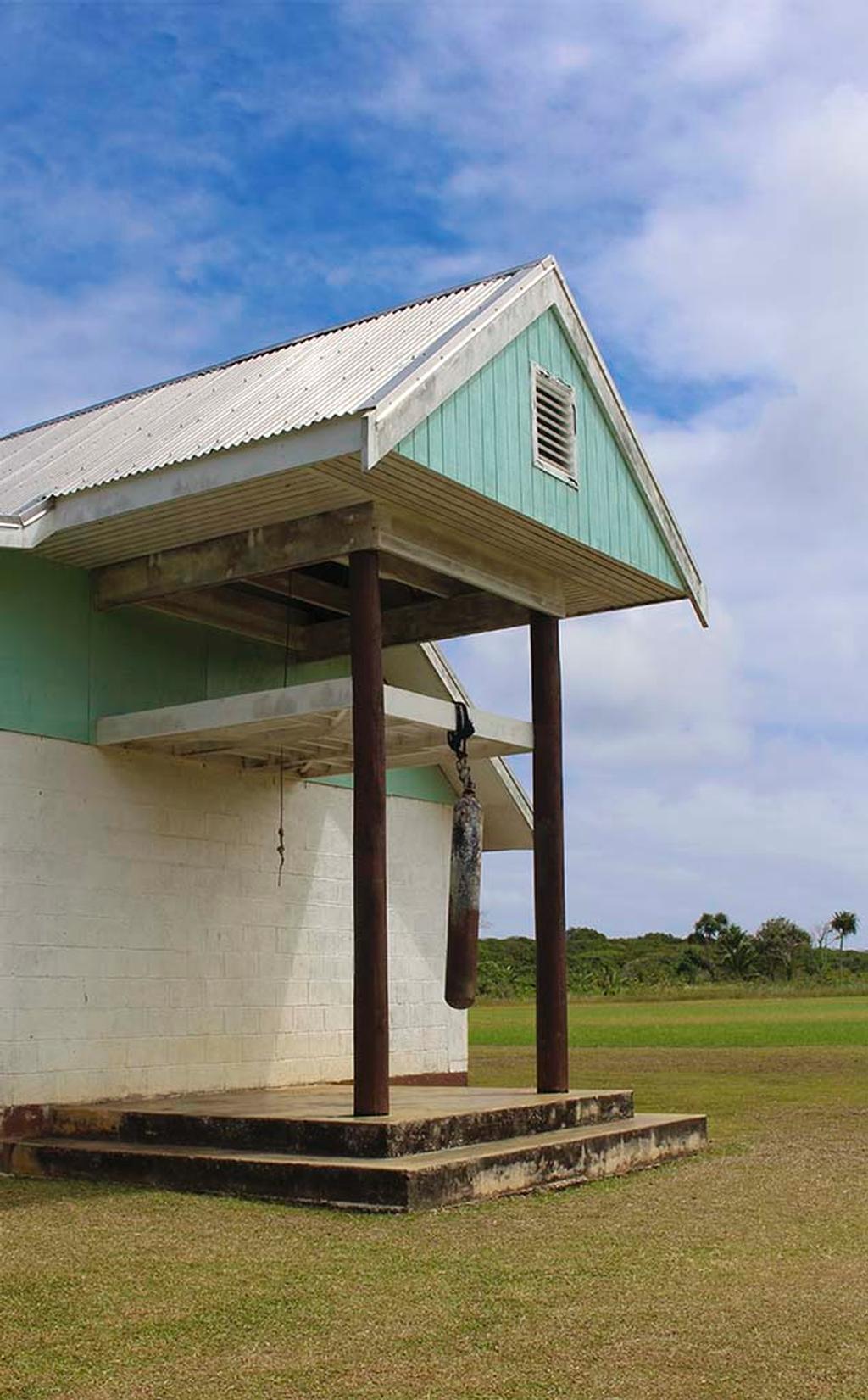 Local church used a dive tank as a bell © Annika Thomson