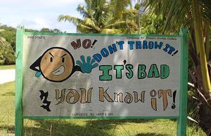 Don't litter signs photo copyright Annika Thomson taken at  and featuring the  class