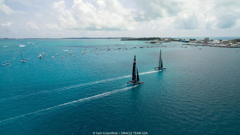 Oracle Team USA trails  - Racing at Foil Fest - Bermuda June 2016 © Sam Greenfield/Oracle Team USA http://www.oracleteamusa.com