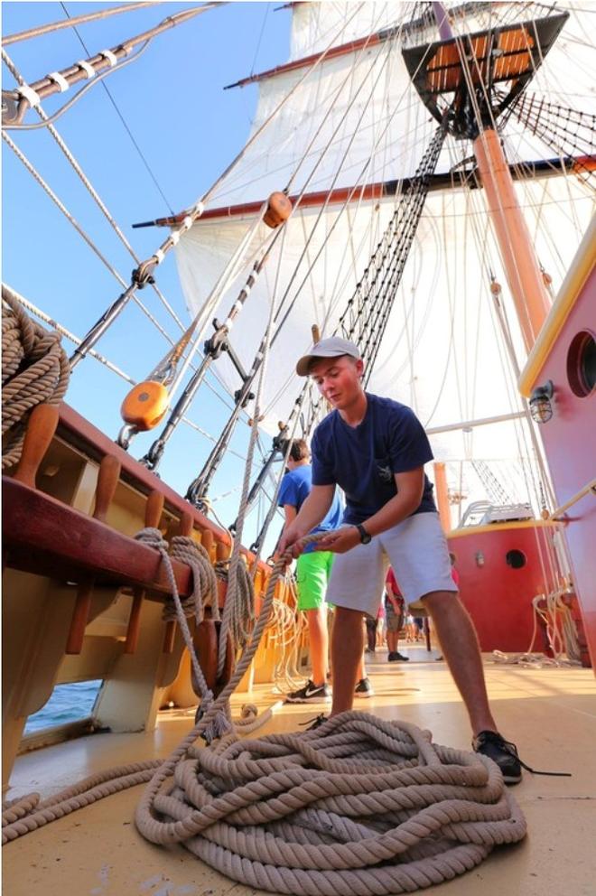 SSV Oliver Hazard Perry under sail during the 2016 season © Mark Russell