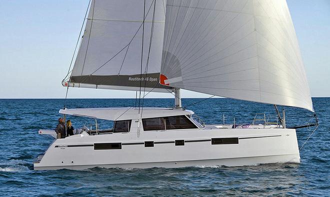 A Nautitech 46 Open making tracks under a screecher.  © Bavaria Yachts Australia http://www.bavariasail.com.au