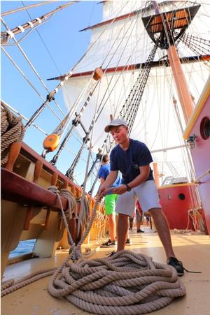SSV Oliver Hazard Perry under sail during the 2016 season photo copyright Mark Russell taken at  and featuring the  class