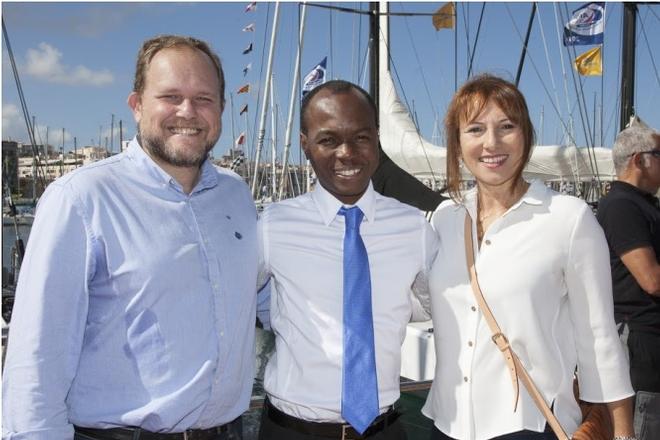 Saint Lucia Minister of Tourism, Dominic Fedee;  Concejal de Ciudad de Mar, Senor Jose Eduardo Ramirez and Consejera de Turismo del Cabildo de Gran Canaria, Señorita Inés Jiménez © WCC / Clare Pengelly