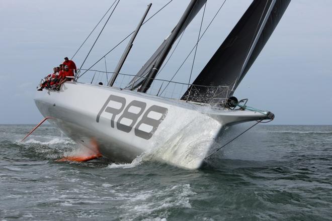 Rambler 88 powering up to cross the finish line in Saint Lucia - Atlantic Rally for Cruisers © WCC / Tim Wright / Photoaction.com