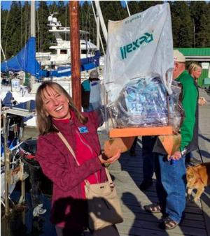 Carol Gillstrom with her winning vessel photo copyright Bluewater Cruising Association taken at  and featuring the  class