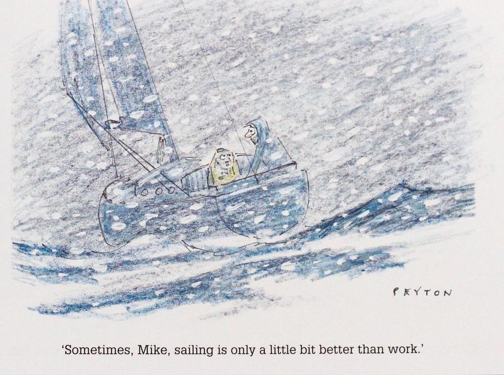 Mike Peyton - Winter sailing cartoon