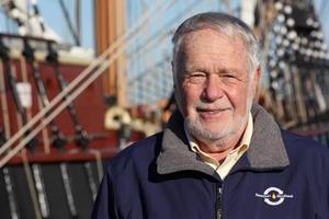 Newport Biodiesel Chairman Robert Morton alongside SSV Oliver Hazard Perry photo copyright OHPRI taken at  and featuring the  class