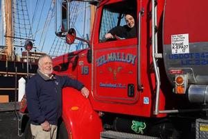 Newport Biodiesel Chairman Robert Morton with T.H. Malloy & Sons biodiesel-powered fuel truck. photo copyright OHPRI taken at  and featuring the  class