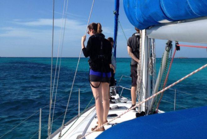 Yelllow Bank coral heads looked like chicken pox on the chart plotter. © Bluewater Cruising Association