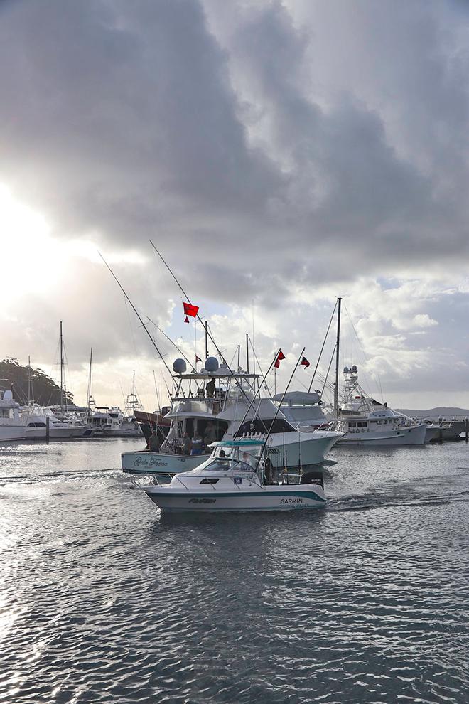 The 130-boat fleet at the Pantaenius NSWGFA Interclub comprised of trailables as well as large sportsfishermen. - 2017 NSWGFA Interclub sponsored by Pantaenius ©  John Curnow