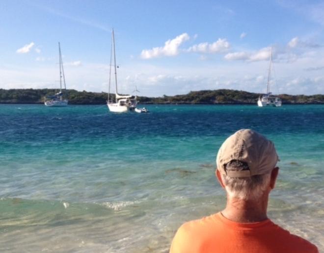 Our first anchorage in the Exumas, Guana Cay. © Bluewater Cruising Association