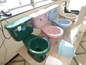 Brand new seatless toilets. photo copyright Ann Lange taken at  and featuring the  class