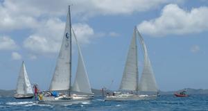 Frannie B chased across the start line by Anakin photo copyright World Cruising Club http://www.worldcruising.com taken at  and featuring the  class