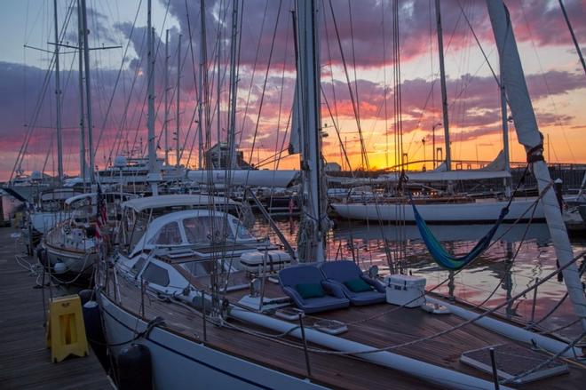 An array of both power and sailing yachts represented diverse chartering options at the 2017 Newport Charter Yacht Show ©  Jennifer Tinkoff