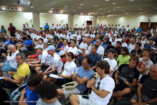 First Skipper's Meeting was well-attended - ORC Worlds Trieste 2017 © Andrea Carloni