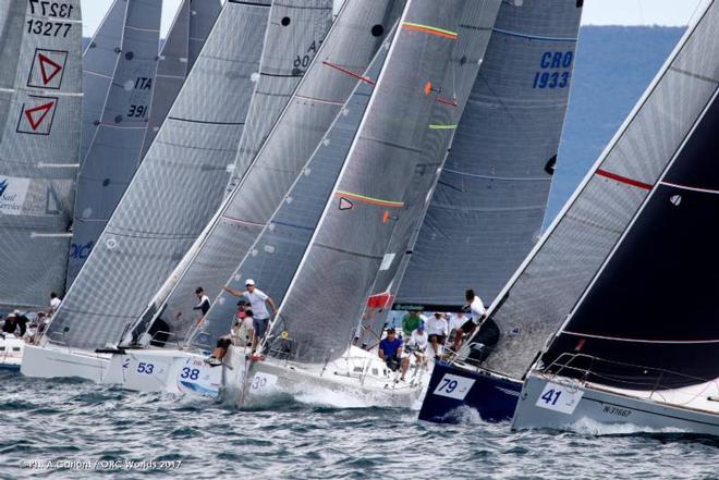 Close practice start action in Class B - ORC Worlds Trieste 2017 © Andrea Carloni