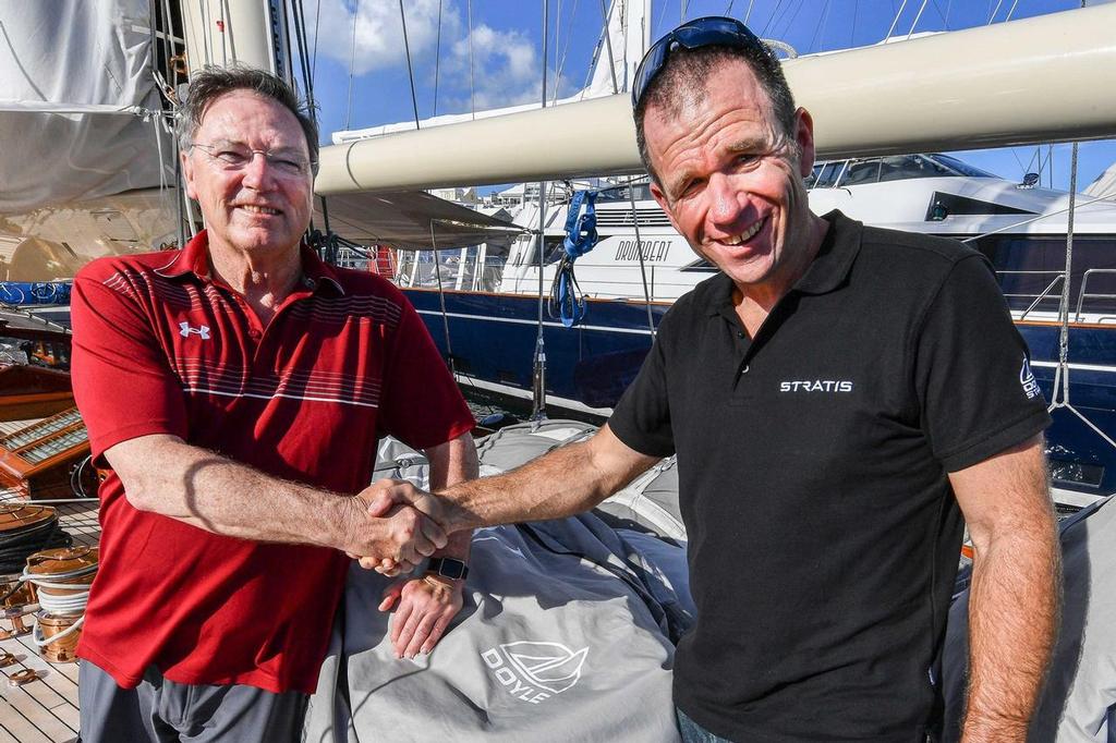 Founder Robbie Doyle and CEO Mike Sanderson onboard J Class yacht Shamrock V in Bermuda photo copyright Christophe Favreau http://christophefavreau.photoshelter.com/ taken at  and featuring the  class