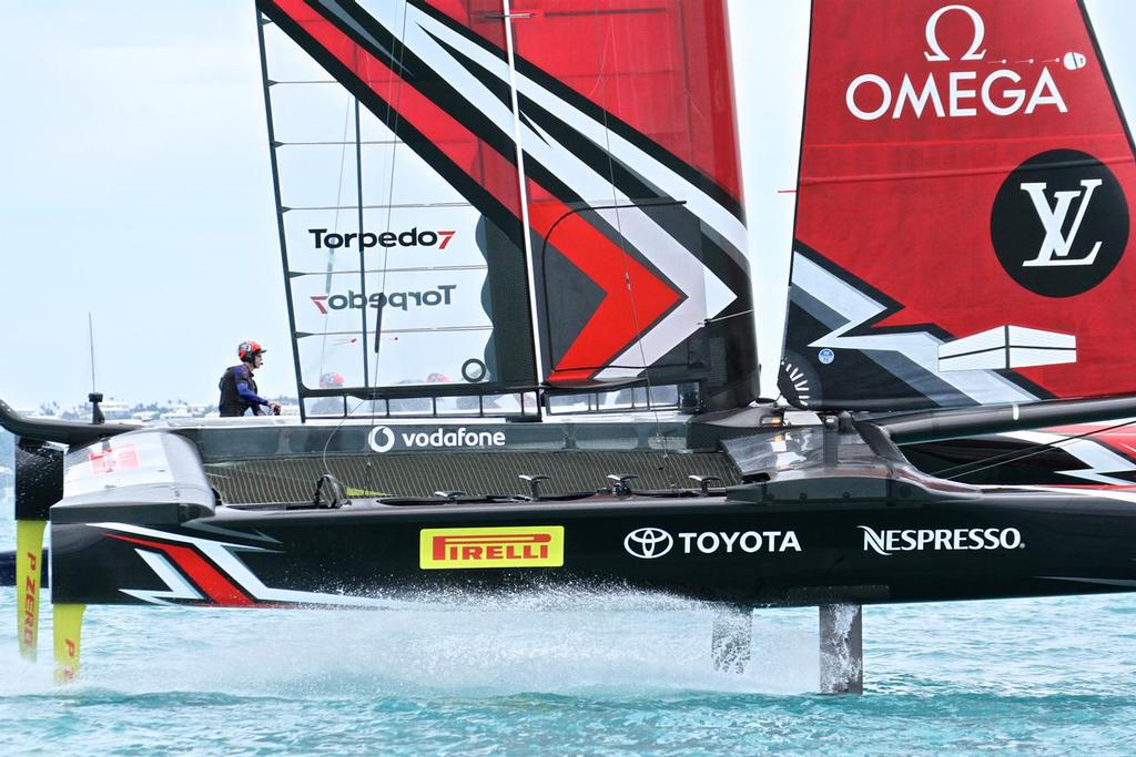 Peter Burling and Emirates Team New Zealand - Match, Day  3 - finish Race 5 - 35th America's Cup  - Bermuda  June 24, 2017 - photo © Richard Gladwell 