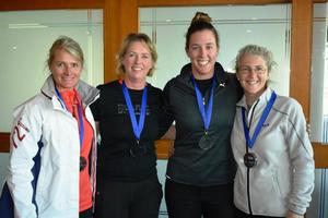 Womens winner Felicity Allison, Jill Abel, Amelia Catt, Emma Hooper, Bridget Hutton, Cook Your Own Dinner – SB20 Mid-Winter Regatta Tasmania photo copyright Jane Austin taken at  and featuring the  class