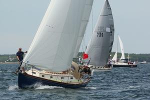‘Selkie’, Chip Bradish’s 1988 Morris Ocean 32.5 footer from Boston was the overall corrected time winner of Class D and the entire 40th Anniversary Marion Bermuda Race. She was the smallest boat in the race and was sailed using only celestial navigation winning the Beverly Yacht Club Polaris Trophy.  Sailing with Bradish were Max Mulhern (Navigator), George Dyroff (Watch Captain) and Peter Sidewater (Crew). photo copyright SpectrumPhoto/Fran Grenon taken at  and featuring the  class