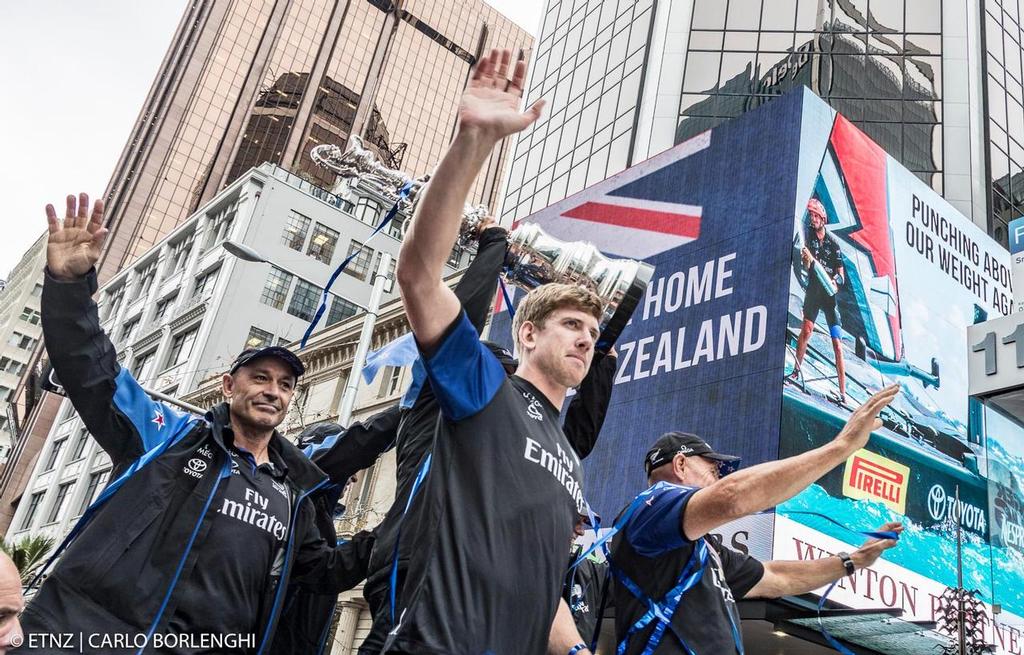 Emirates Team New Zealand Parade in Queen Street in Auckland © ETNZ/Carlo Borlenghi