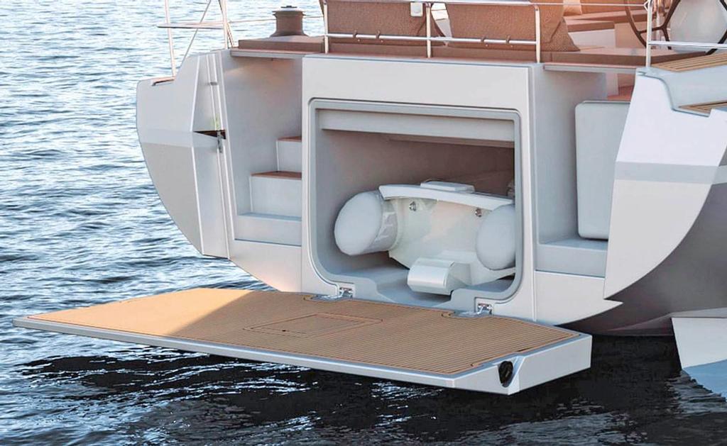 Tender garage and integrated access to the large swim platform - Bavaria C65 photo copyright Bavaria Yachts Australia http://www.bavariasail.com.au taken at  and featuring the  class
