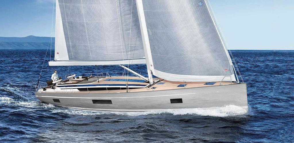 Artist’s rendition of the new C65 underway with the self-tacking jib - Bavaria C65 © Bavaria Yachts Australia http://www.bavariasail.com.au