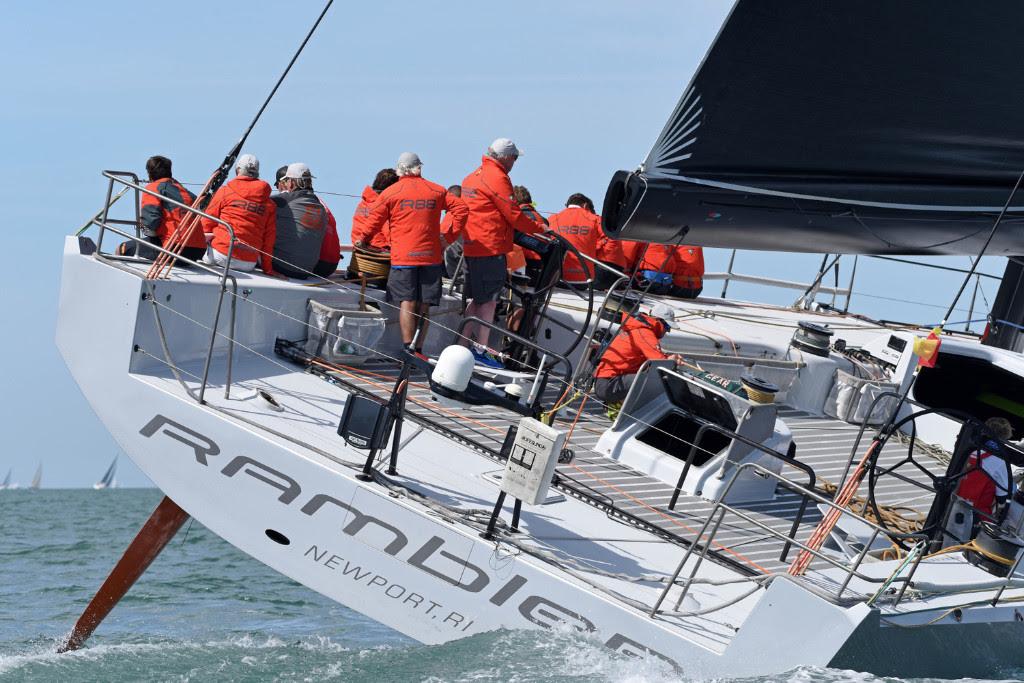 George David's American Canting Keel Maxi, Rambler 88 has won - 2017 Cowes Dinard St Malo Race photo copyright  Rick Tomlinson http://www.rick-tomlinson.com taken at  and featuring the  class