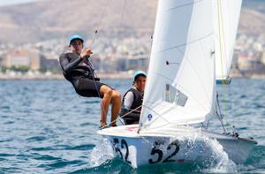 Tal Shariti Sade/Noam Homri (ISR) – 420 Open European Championships photo copyright  Nikos Alevromytis taken at  and featuring the  class