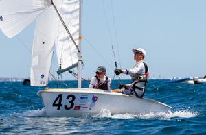 Alex Smallwood/Ross Thompson (GBR) – 420 Open European Championships photo copyright  Nikos Alevromytis taken at  and featuring the  class