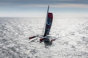 Francis Joyon at the helm of his maxi-trimaran IDEC Sport photo copyright Jean-Marie Liot / DPPI / IDEC http://www.trimaran-idec.com/ taken at  and featuring the  class