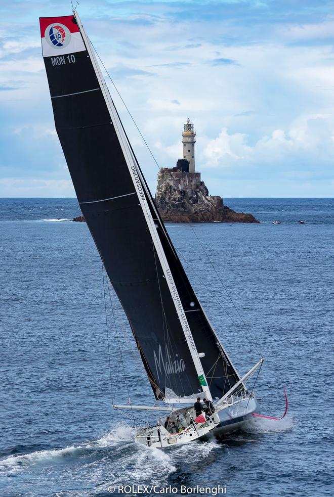 Fastnet Rock - Malizia - Pierre Casiraghi - 2017 Rolex Fastnet Race ©  Rolex / Carlo Borlenghi http://www.carloborlenghi.net