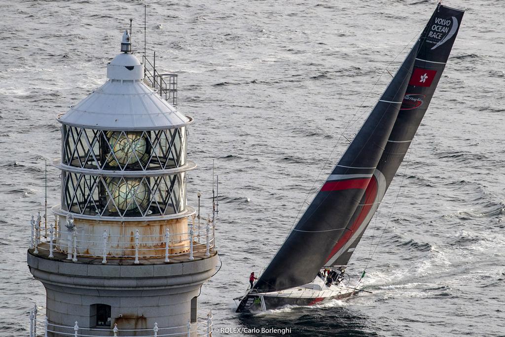Sung Hung Kai Scallywag, Sail No: HKG 0, Class: Volvo 65, Owner: Volvo Ocean Race, Type: VOR 65 rounding the Fastnet Rock - 2017 Rolex Fastnet Race ©  Rolex / Carlo Borlenghi http://www.carloborlenghi.net