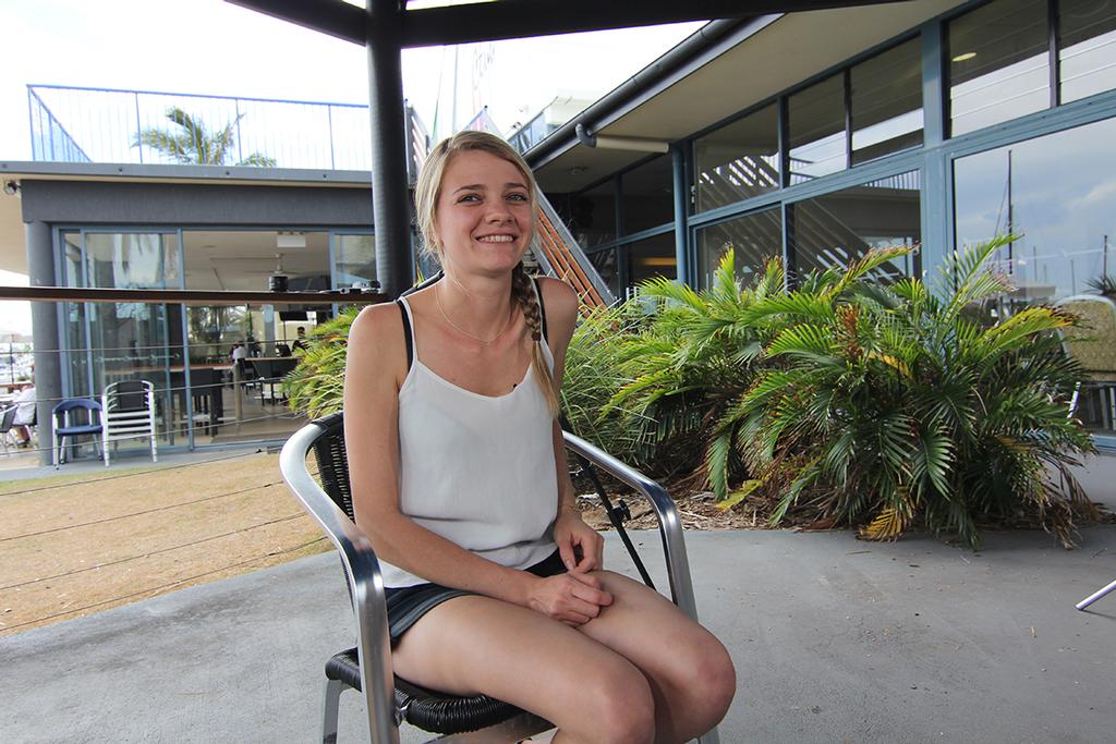 Jess Watson smiling photo copyright Hugh Minson taken at  and featuring the  class