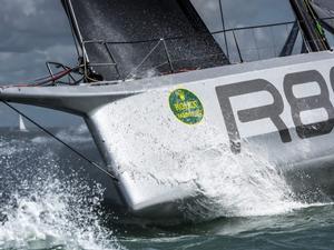 Day 1 – George David's Rambler 88 from the USA is among the favourites for monohull line honours – Rolex Fastnet Race photo copyright Quinag taken at  and featuring the  class