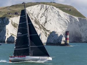 Day 1 – The Needles at the western end of the Solent is one of a number of landmarks passed by the fleet – Rolex Fastnet Race photo copyright Quinag taken at  and featuring the  class