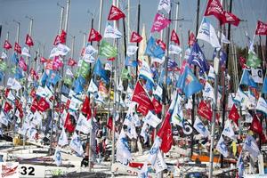 The village of Mini-Transat La Boulangère photo copyright  Christophe Breschi taken at  and featuring the  class