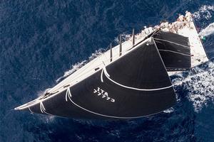 Aerial view of the Supernikka’s 3Di FORCE masthead code zero. photo copyright Fabio Taccola taken at  and featuring the  class