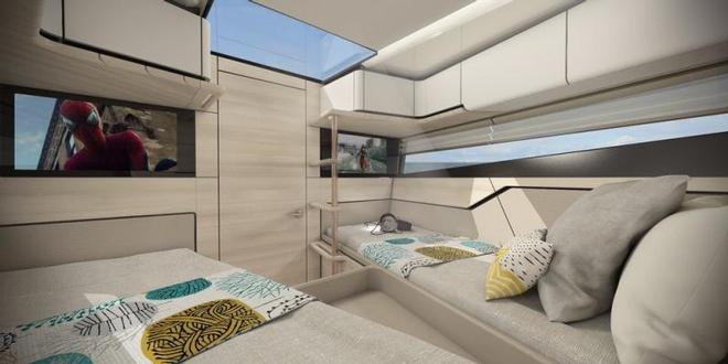 Forward cabin with dual single beds ©  Flying Flipper