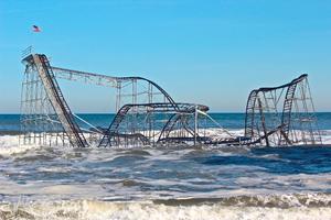 A roller coaster swallowed by rising water during Hurricane Sandy photo copyright  Shawn Perez taken at  and featuring the  class