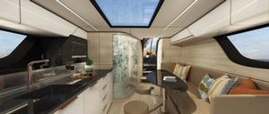 A look at the living area and galley photo copyright  Flying Flipper taken at  and featuring the  class