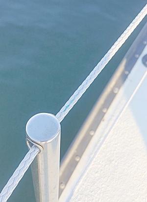 5mm Collgo Dux running through stanchion photo copyright Colligo Marine taken at  and featuring the  class