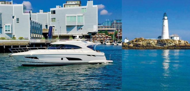 Left: Cruising at Provincetown. Right: The lighthouse at Race Point. © Riviera Australia