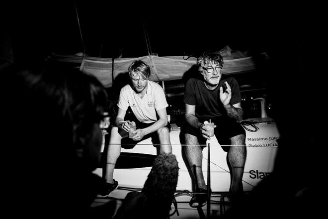 Massimo Juris and Pietro Luciani on Colombre XL – Transat Jacques Vabre © TJV